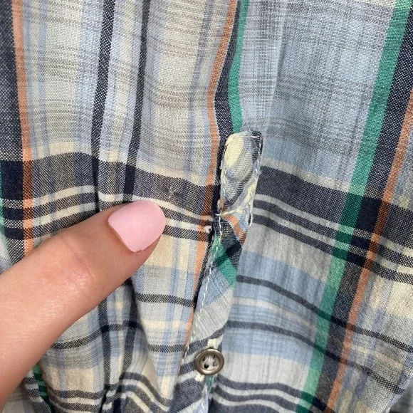 G.H.Bass & Co. Men's Size M Fitted Plaid Long Sleeve Button Down Shirt Cotton - Picture 4 of 8